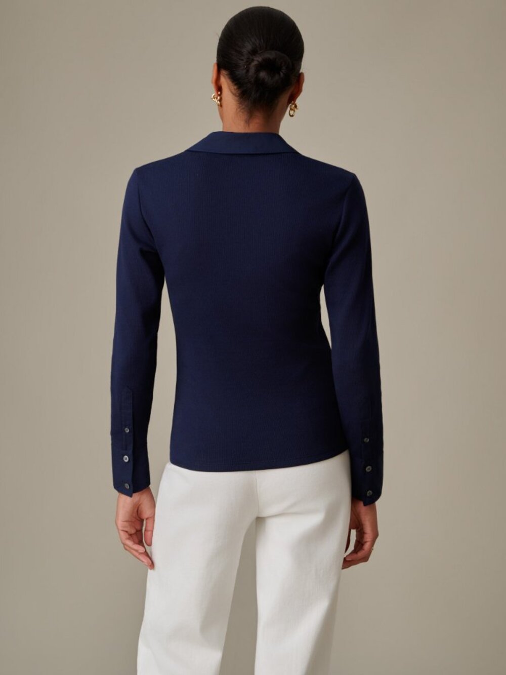 J McLaughlin Theodora Shirt - Navy NEW - Picture 4 of 4